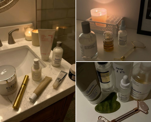 skincare cover photo collage
