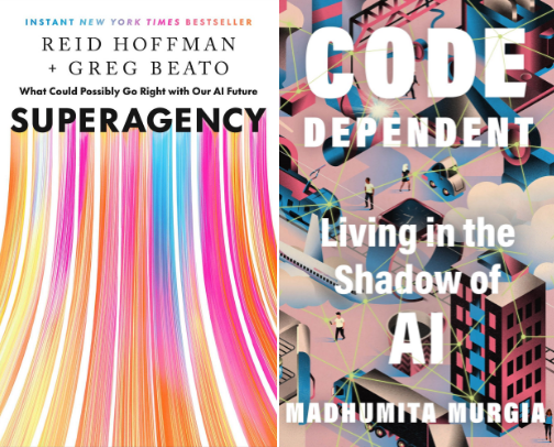 The AI Optimists, The AI Skeptics, and What Happens Next cover photo collage