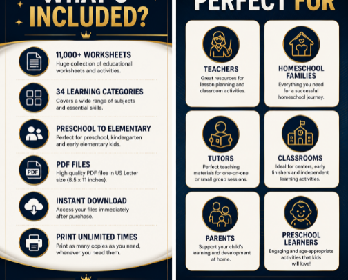 📚 Best Homeschool Printables for Preschool & Elementary Kids cover photo collage