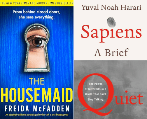 Books on my current To Be Read (TBR) stack cover photo collage