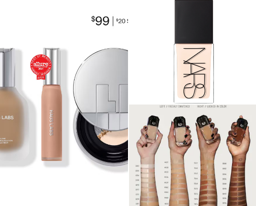 Acne safe makeup cover photo collage