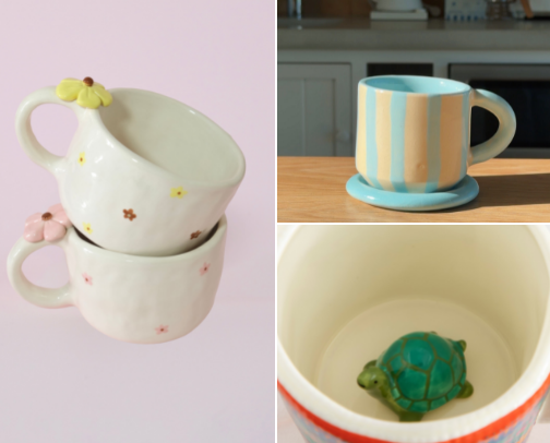 Coffee mugs that make me smile cover photo collage