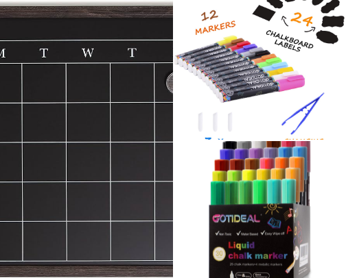 Chalkboard calendar cover photo collage