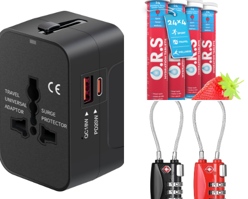 Essential travel items you'll be happy you got 👍 cover photo collage