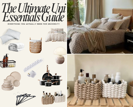 The Ultimate University Essentials Checklist🍎📖✏️📓 cover photo collage