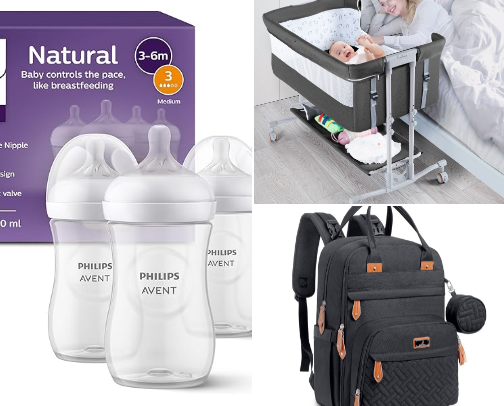 baby registery essentials 🍼 ✧˖°. cover photo collage