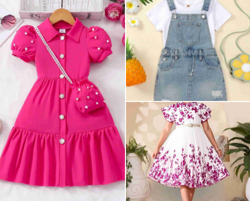 Little Miss Chic – Girls’ Dresses Collection cover photo collage