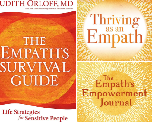 The Empath's Survival Guide: Life Strategies for Sensitive People Companion Library cover photo collage