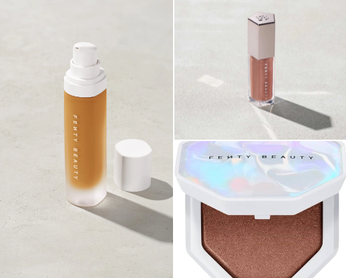 What is new in my makeup bag full of Fenty beauty 😍 cover photo collage