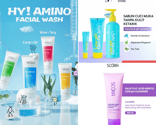 facial wash cover photo collage