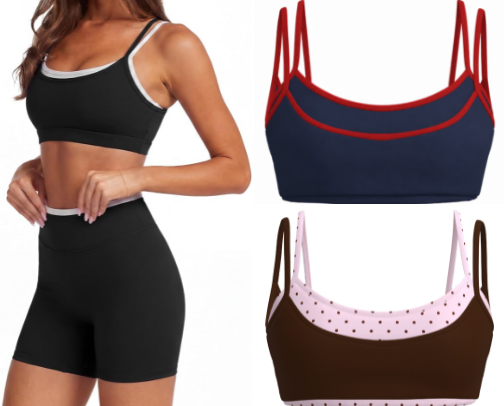 Workout clothes cover photo collage