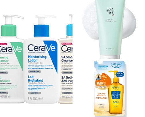 Skincare- The best cleansers for all skin types: oily, dry, and combination🧖🏼‍♀️☁️ cover photo collage