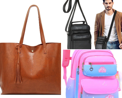 BAGS  for MEN /WOMEN cover photo collage