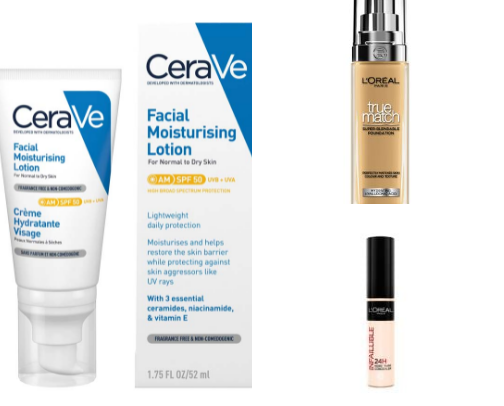 affordable makeup routine cover photo collage