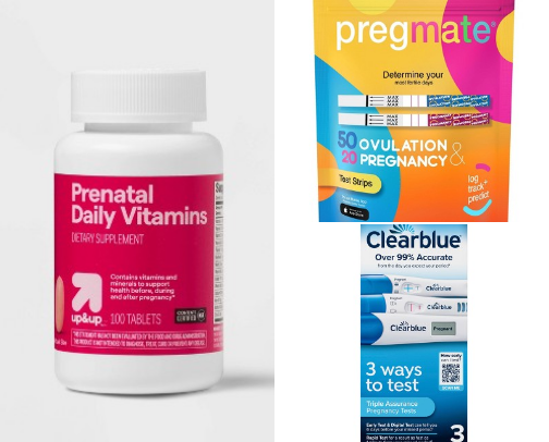 Prenatal & Early Pregnancy Items to Survive TTC & First Trimester🩷🍼 cover photo collage