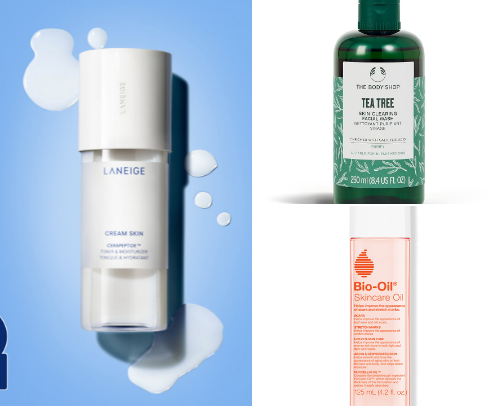 Everything I Use To Keep My Skin Clear As Day ✨ cover photo collage