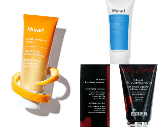 Favorite skincare items cover photo collage