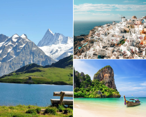 Bucket List Destinations cover photo collage