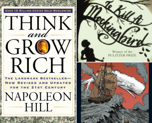 20th. and 21st. Century must read Novels and Self-Help Books cover photo collage