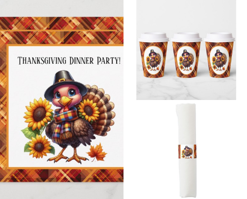 Thanksgiving products from our POD Shop! cover photo collage
