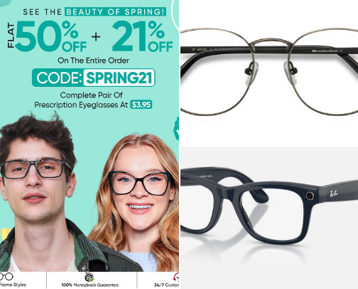 Eyewear cover photo collage