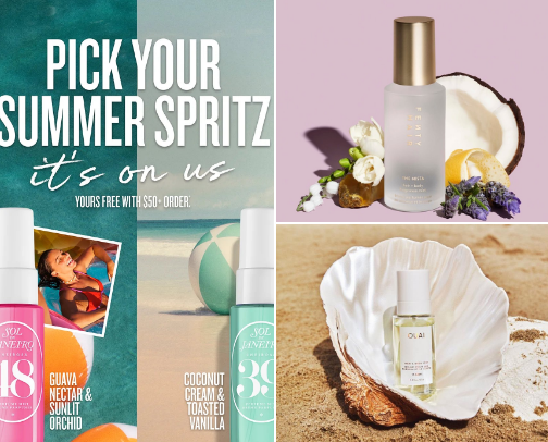 Fresh summer fragrance cover photo collage