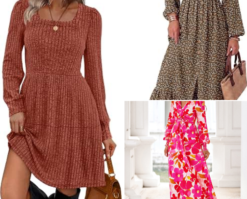 Pretty fall dresses cover photo collage