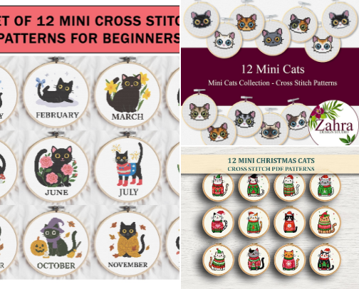 Best Cat Cross Stitch Patterns for Every Skill Level cover photo collage