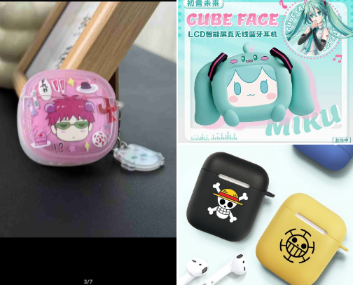 Cool Anime Airpod Cases cover photo collage