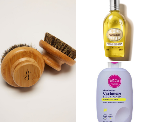 It girl shower essentials cover photo collage