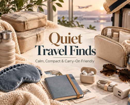 Quiet Travel Finds cover photo collage
