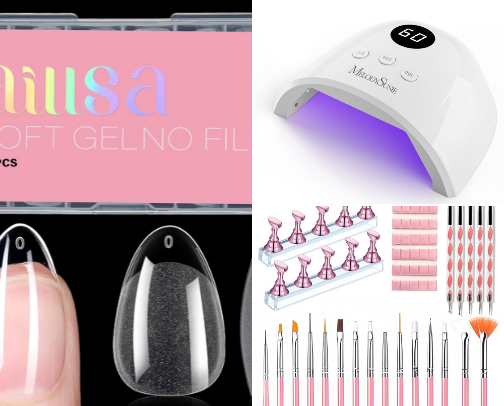 Nail supplies for diy nail work! cover photo collage