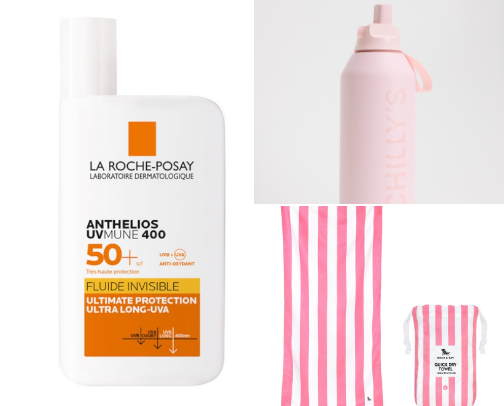 Beach essentials 🏖️ cover photo collage