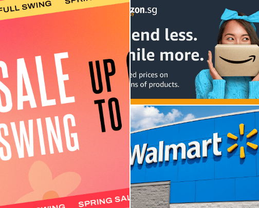 Shopping cover photo collage