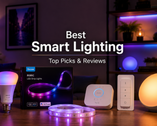 Best Smart Lighting for UK Homes (2026) cover photo collage