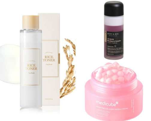 Korean skincare for glass skin cover photo collage