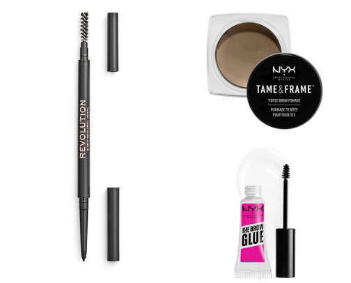 Eyebrow products cover photo collage