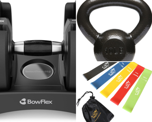 Small-Space Home Gym: 16 Essentials for Working Out at Home cover photo collage