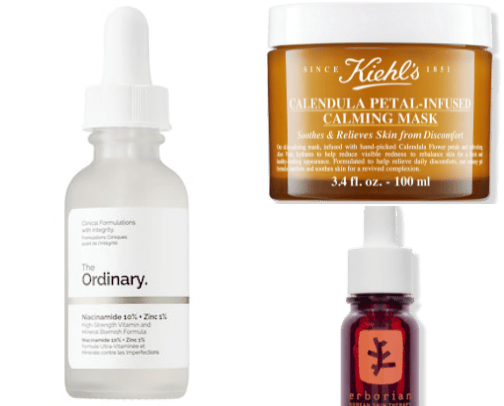 Skincare products for oily skin cover photo collage