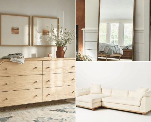 Home furniture + decor cover photo collage