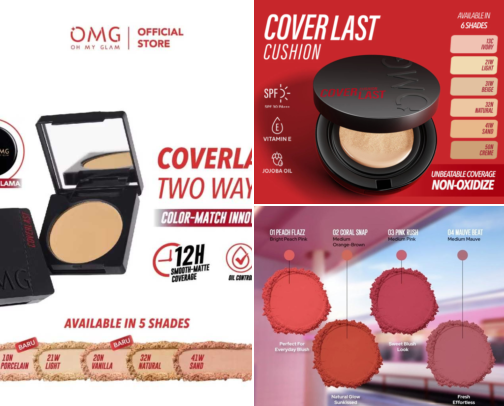 Full Face OMG Oh My Glam 150 Ribuan - Makeup Wisuda & Kondangan Tahan Keringat (Review Jujur Unhas) cover photo collage