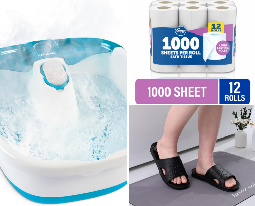 "Toiletries & things" that just make sense in the bathroom... cover photo collage