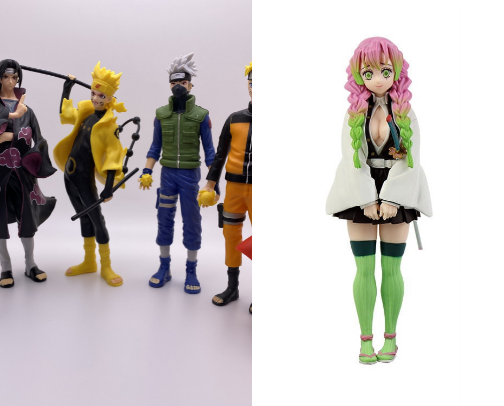 Toys “Bring your favorite characters to life — shop anime figures today!”  “From shelf to showcase — discover epic anime collectibles.” cover photo collage