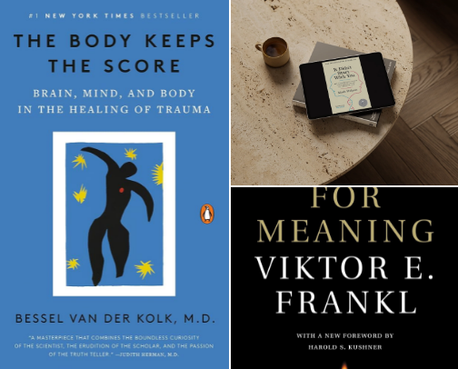 Ancestral Energies and Essential Books for Psychotherapy cover photo collage