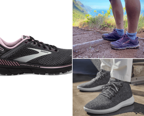 Tennis shoes cover photo collage