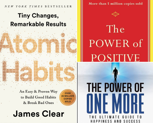 The best books I’ve read to bring productivity and positivity into your life!! 😌 cover photo collage