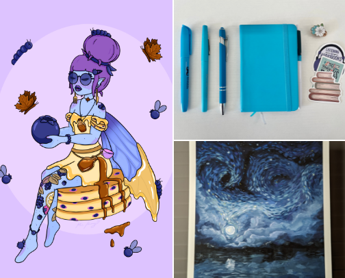 Blue Beauties: A Bundle of pleasures in blue cover photo collage