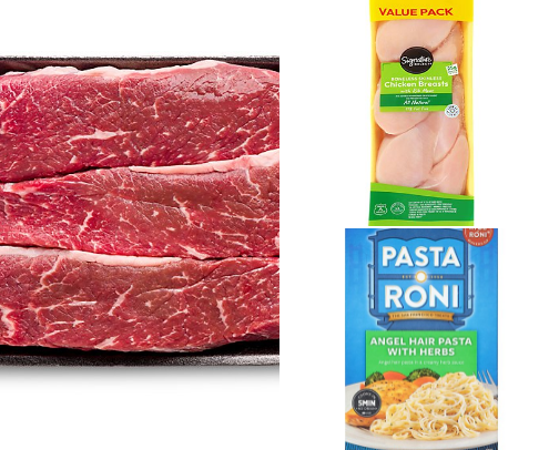 Grocery shopping cover photo collage