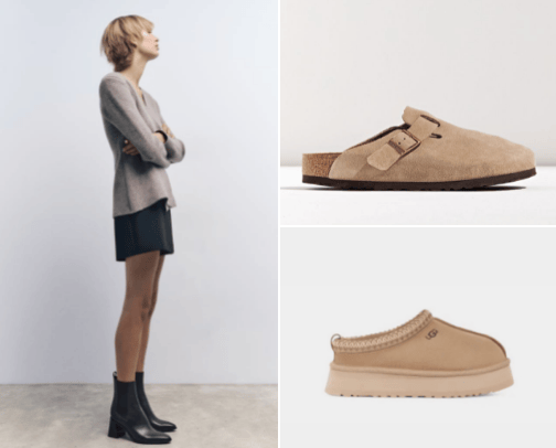 Fall shoes cover photo collage