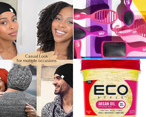 Curly hair goals cover photo collage